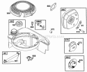 Fuel Tank Muffler Grp Diagram and Parts List for 135702-0015-01  Briggs and Stratton Engine